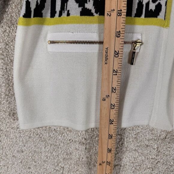 Ming Wang Jacket Black White Zebra Stripe Womens‎ Small Acrylic Knit Cardigan - Picture 8 of 11